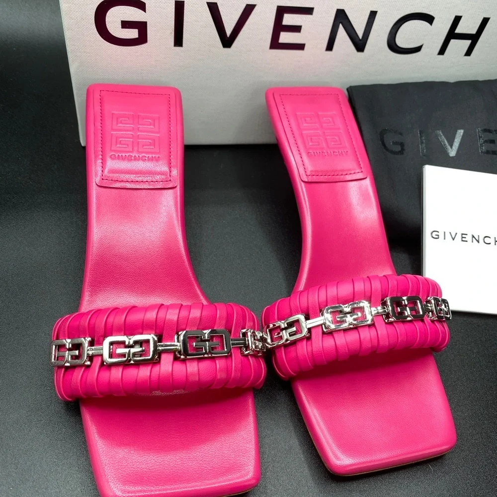 Authentic Women’s G Woven Leather Sandals SIZE 7 NWB - Picture 3 of 11